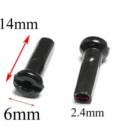 Pro Bamboo 36pcs Black Carbon Steel Bicycle Spoke Cap Set for 2mm Spokes | 14G Nipple | Mountain Bike Accessory - Buy Online on GoSupps.com