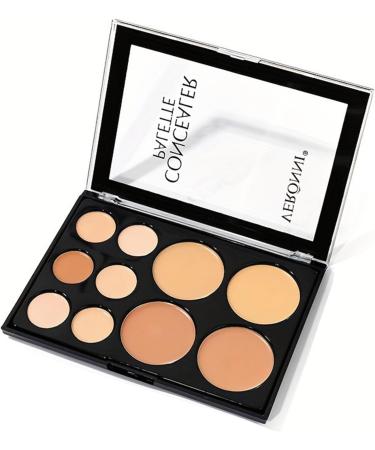  Uozonit Cream Concealer Palette - 10 Shades Waterproof and Blendable Concealer Palette | Face Sculpting Under-Eye Concealer Water Resistant - For Women Daily Home Use - Buy Online on GoSupps.com
