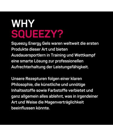 Squeezy Energy Gel Box (12 Pack) - Fast Energy Gel for Running Cycling & Marathons | Fuel Your Performance - Buy Online on GoSupps.com