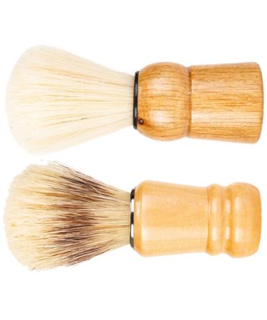 Ipetboom men gifts 2st beard brush men's shave hairdresser neck brush roofs the gift gifts shaving foam brushes shaving brush for men shave stencils ska pointed beard man wood