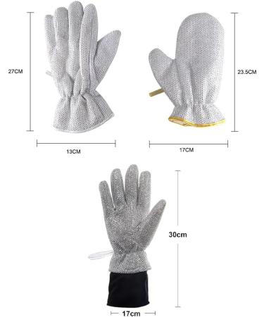 Reusable Household Cleaning Gloves Winter Anti Scalding Waterproof Thickened Dishwashing Gloves Wire PVC Rag Gloves C One Size - Buy Online on GoSupps.com