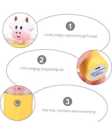 GLEAVI Moisturizer Diffuser for Car Skin Steamer Mister Humidifier Sprayer Spa Mini Light Travel 3.8x3.8x10.8cm Yellow - Buy Online on GoSupps.com