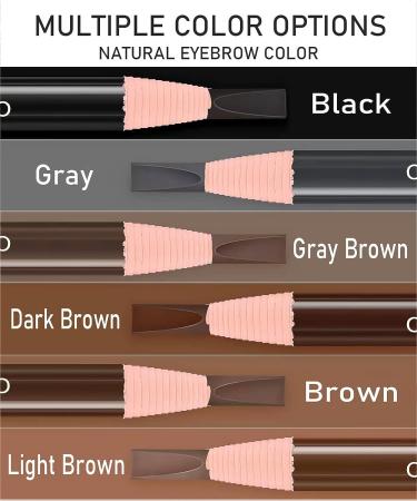 Sumeitang 12 Pcs Dark Brown Eyebrow Pencil Set for Tattoo Makeup and Microblading - Waterproof and Durable Permanent Eyebrow Liners - Buy Online on GoSupps.com