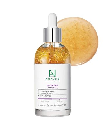 AMPLE:N Peptide Shot Ampoule - Anti-Aging Face Ampoule with Peptide Threads to Minimize Wrinkles and Improve Firmness - Peptide Serum to Lift Sagging Skin - Visibly Plump, 3.38 fl. oz. 3.38 Fl Oz (Pack of 1)