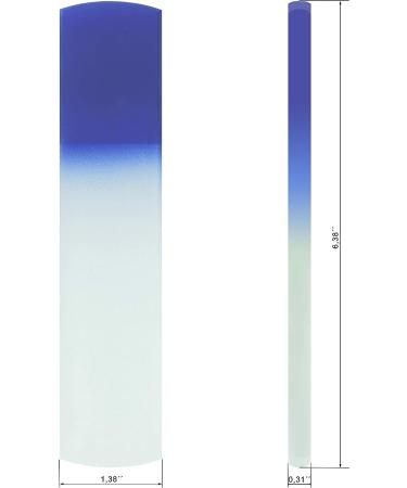 Handmade Czech Tempered Glass Foot Scrubber | Corn & Dead Skin Remover | Pedicure Rasp | Cyan Blue - Buy Online on GoSupps.com