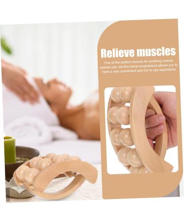 Beatifufu Neck Roll Wooden Massage Roller - Portable Manual Massage Device for Relaxation - Buy Online on GoSupps.com