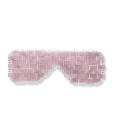 Alana Mitchell Rose Quartz Stone Eye Mask Weighted Eye Mask to Eliminate Wrinkles Puffiness & Irritation Headache and Migraine Relief Mask - 100% Rose Quartz for Hot & Cold Anti Aging Therapy
