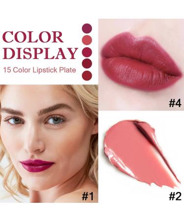 Kaely 15 Colors Lipstick Palette - Long Lasting Matte Lip Gloss for Women | Waterproof Halloween Makeup | Vibrant 24-Hour Lip Stain - Buy Online on GoSupps.com