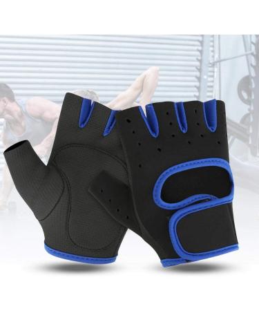 Demeras Outdoor Anti Slip Fitness Gloves - Blue Black | Durable Unisex Weight Lifting Gloves for Sports Fitness - Buy Online on GoSupps.com
