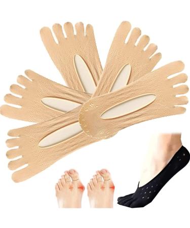 EXQST Anti Bunions Health Sock 5pair Bunion Corrector for Women Bunion Relief Socks Align Toe Socks Breathable Five Finger Split Toe Socks D One Size