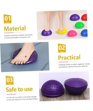 Gleavi Durian-Ball Foot Massage Balls - Trigger Point & Spiky Massage Device for Office & Fitness - 16x16x8cm Purple PVC - Buy Online on GoSupps.com