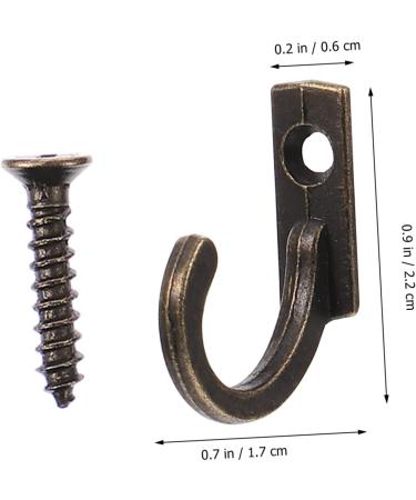 PRETYZOOM 50pcs Hook up Retro Keychain Coat Hooks Wall Hooks for Coats Hanging Hooks Furniture Wall Hanging 2.2X1.7cm Assorted Color - Buy Online on GoSupps.com