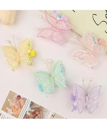 Girls Hair Clips Cute Butterfly Hair Clips Non-Slip Girls Hair Accessories Kids Barrettes for Birthday Christmas Children's Day Gift (Yellow) - Buy Online on GoSupps.com