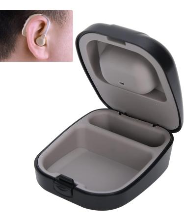 Summer gift Hearing Aid Box Sturdy Portable Hearing Aid Storage Box for Hearing Aid Convenient Plastic + Silicone 2.8 x 2.5x 1.2in(black) - Buy Online on GoSupps.com