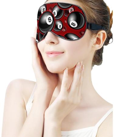 LynaRei Billiards Pool 8 Ball Sleep Mask Style-4 | Adjustable Strap Blindfold for Sleeping | Soft Eye Cover for Light Blocking - Buy Online on GoSupps.com