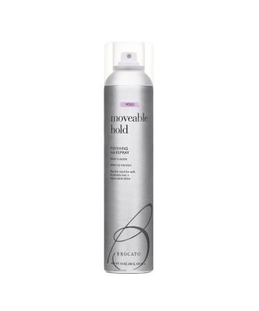 Brocato Moveable Hold Finishing Hairspray (50% VOC) 10oz | Exceptional Control and Brilliant Finish | For All Hair Styles 10 Fl Oz (Pack of 1)