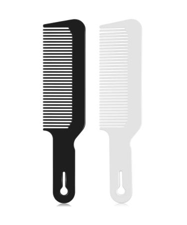 2 Pieces Clipper Combs Barber Combs Heat Resistant Flat Top Comb Hairdressing Combs Hair Cutting Combs (Black White) - Buy Online on GoSupps.com