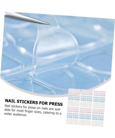 Beatifufu 30 Sheets Sticker Tabs Sticker Labels Nail Tabs Nail Glue Stickers for Press on Nails Nail Tape for Press on Nails Press on Nails Stickers Silica Gel False Nails Manicure - Buy Online on GoSupps.com