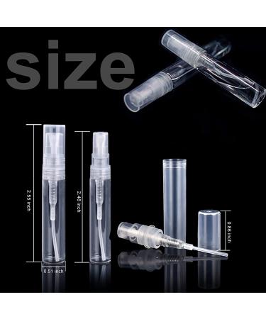 FANDAMEI 60 Pack 3ml Mini Clear Plastic Spray Bottles for Cleaning, Travel, Essential Oils & Perfume - Buy Online on GoSupps.com