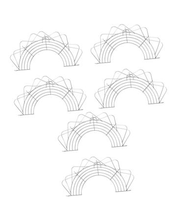 PRETYZOOM 6 Pcs Fry Pan Tempura Rack Tempura Drainer Grilling Cooling Rack 14 Inch Wok Frying Oil Draining Rack BBQ Cooling Rack Drain Rack Fryer Rack Food Kitchen Utensils Stainless Steel