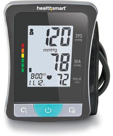 HealthSmart Digital Select Arm Blood Pressure Monitor | Automatic Upper Arm Cuff | Tracks Blood Pressure Pulse & Irregular Heartbeat | Stores 120 Readings for 2 Users - International Shipping Available - Buy Online on GoSupps.com