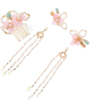 FRCOLOR Comb Sets comb kimono hair barrettes japanese hair chinese hair barrette wedding headwear flower tassel clip flower tassel barrettes hair clip Hanfu pearl hair Wedding - Buy Online on GoSupps.com