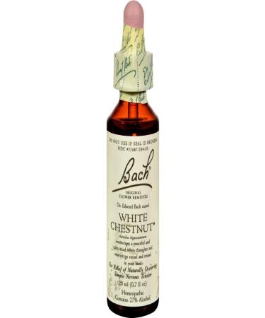 Bach Flower Remedies White Chestnut - Calm The Mind - Natural Homeopathic Flower Essence for Emotional Balance - Vegan Gluten Free Sugar Free - 20mL Dropper