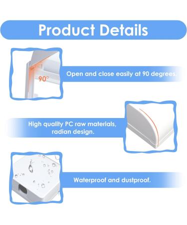 UK Socket Cover Box for Baby Pet Safety - Self-Adhesive Electrical Outlet Plug Cover with Waterproof Design - Home Safety Wall Switch Protector (White) - Buy Online on GoSupps.com