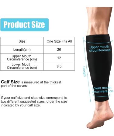 Acwoo Compression Stockings for Men & Women | Calf Medical Compression Socks 15-21mmHg | Ideal for Running & Sports | Black - Buy Online on GoSupps.com