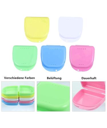 Voarge Braces & Dental Prosthesis Box - 5 Pieces Dental Container for Dentures & Bite Rails - International Shipping Available - Buy Online on GoSupps.com