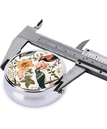 Yellow Leaves Chicken Mini Round Pill Box | Travel Pill Organizer | 3 Compartment Medicine Case for Home & Office - Buy Online on GoSupps.com