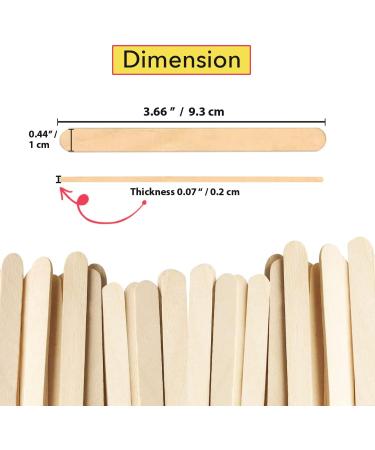 Apremont 300 Pcs Mini Natural Wooden Craft Sticks - 3.5 inch Ice Cream & Popsicle Sticks - Food Grade & Ideal for Crafting, Stirring, and DIY Kids Projects - Buy Online on GoSupps.com