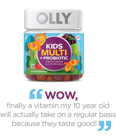 OLLY Kids Probiotic Gummy Multivitamin - 70 Gummies for Gut Health & Immunity - Buy Online on GoSupps.com