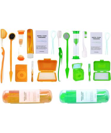 smillsu 2 x Portable Orthodontic Oral Care Kit  Travel Kit for Patients  Interdental Brushing Wax Floss Toothbrush Cleaning - Buy Online on GoSupps.com