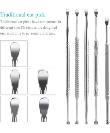 Ear Wax Remover BESTHINKY 7Pcs Professional Stainless Steel Ear Cleaner Spoon Kit Ear Pick with Storage Box (silver) - Buy Online on GoSupps.com
