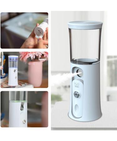 Nano Facial Mister Handheld Cordless Face Steamer - Rechargeable Cool Mist Sprayer with Colorful Light Handheld Rechargeable Cool Mist Sprayer for Face Hydrating White - Buy Online on GoSupps.com