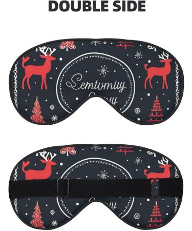 Merry Christmas Double Sided Eye Mask | Blackout Sleep Mask for Women & Men | Perfect Holiday Gift - Buy Online on GoSupps.com