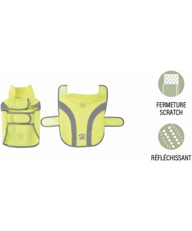Premium Reflective Dog Rain Jacket - Neon Yellow Safety Vest Water Repellent & Stylish | International Shipping Available - Buy Online on GoSupps.com