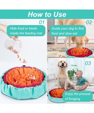 Vivifying Snuffle Mat for Dogs | Interactive Slow Feeding & Treats Game | Dog Digging Toy for Natural Foraging Skills | Orange+Red - Buy Online on GoSupps.com