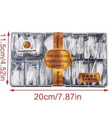 500 Piece Thin and Invisible Artificial Nail Tips Perfect for Everyday Wear or Special Occasions - Buy Online on GoSupps.com