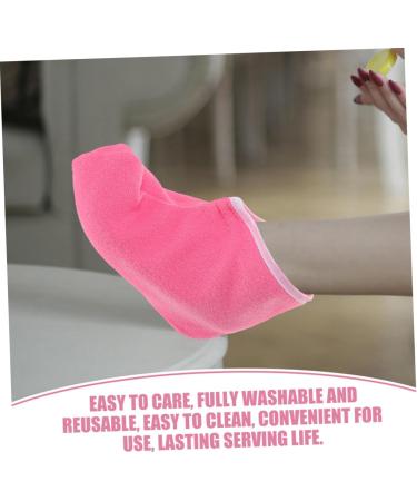 VALICLUD Paquet de Paraffine Pieds Spa 2 Paires paisses Rose Fuchsia Bord Blanc Maintien Chaleur Soins Professionnels Pieds Usage Salon et Maison - Buy Online on GoSupps.com