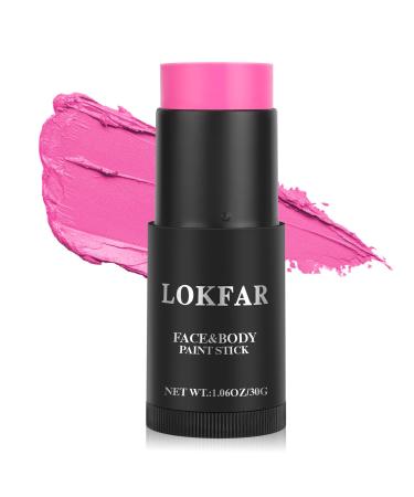 Pink Face Paint Cream-based Body Paint Stick Larger Capacity High Pigment Long Lasting Professional Paint Makeup Product For Halloween/Masquerade/Cosplay/Movie Makeup 1.06 Oz/30g
