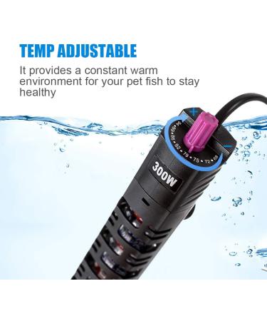 300W Submersible Aquarium Heater with LCD Thermometer | Auto Thermostat | Shatter-Proof | 35-60 Gallon Fish Tank - Buy Online on GoSupps.com