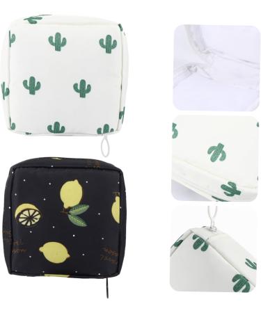 Healeved Period Bags 2pcs - Portable Menstruation Bags for Pads and Cosmetics - Teen Girl Wallet - Cute Mini Lipstick Holder - Buy Online on GoSupps.com