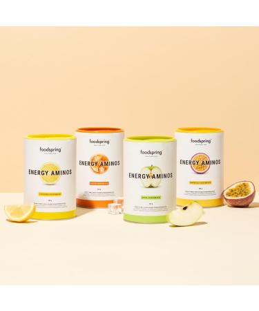 foodspring Energy Aminos Lemon | Plant-Based Pre-Workout Drink with BCAAs & High-Dose Caffeine | 400g - Boost Energy & Performance - Buy Online on GoSupps.com