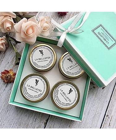 Scented Candles Gift Set for Mom | Seasalt & Sage, Lavender & Vanilla, Lemongrass & Bergamot | Mediterranean Amber Candle in Decorative Travel Tin - Buy Online on GoSupps.com