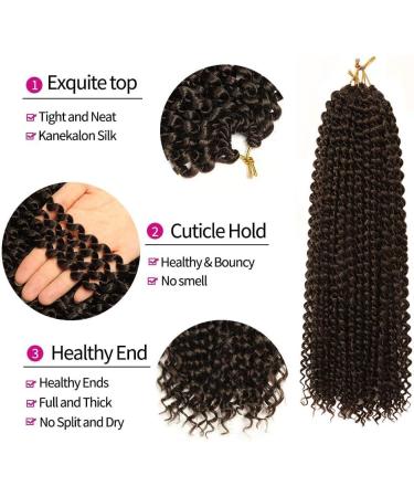 Passion Twist Hair - 24 Inch Water Wave Crochet Extensions (7 Packs) | Long Bohemian Braiding Hair | Synthetic Passion Twist 4# - Buy Online on GoSupps.com