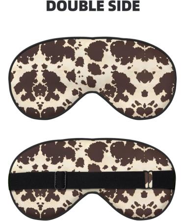 Brown Cow Spots Eye Mask - Soft Adjustable Nighttime Sleep Mask for Men & Women | Comfort & Style - Buy Online on GoSupps.com