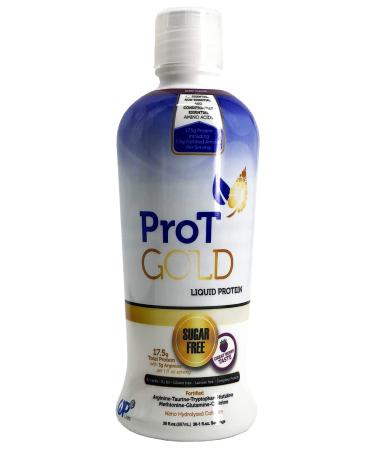 ProT GOLD Berry Sugar Free Liquid Protein Shot - 30oz Anti Aging. Proven to Boost Immunity. Formula Trusted by 4,000+ Medical Facilities for Complete Protein Nutrition and Proven 2X Faster Healing 30 Fl Oz (Pack of 1)