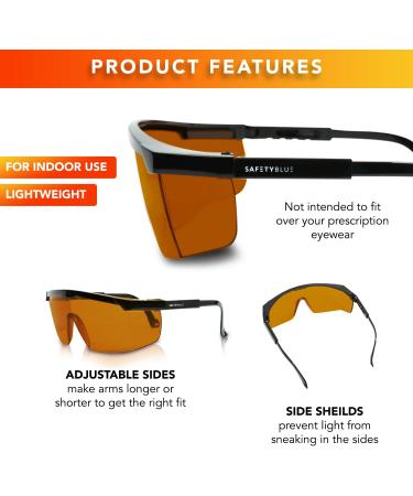 Sleep Enhancing Amber Glasses | Anti Blue & Green Light Blocking | Better Night Sleep & Eye Strain Relief for Men & Women - Buy Online on GoSupps.com